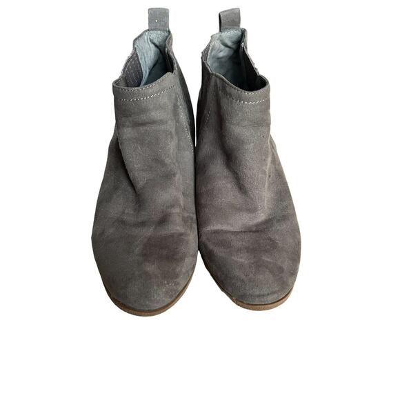 Dolce Vita Womens Boots Gray 8M Bootie‎ 2.5" Wedge Heel Round Toe Suede EUC - Picture 3 of 11